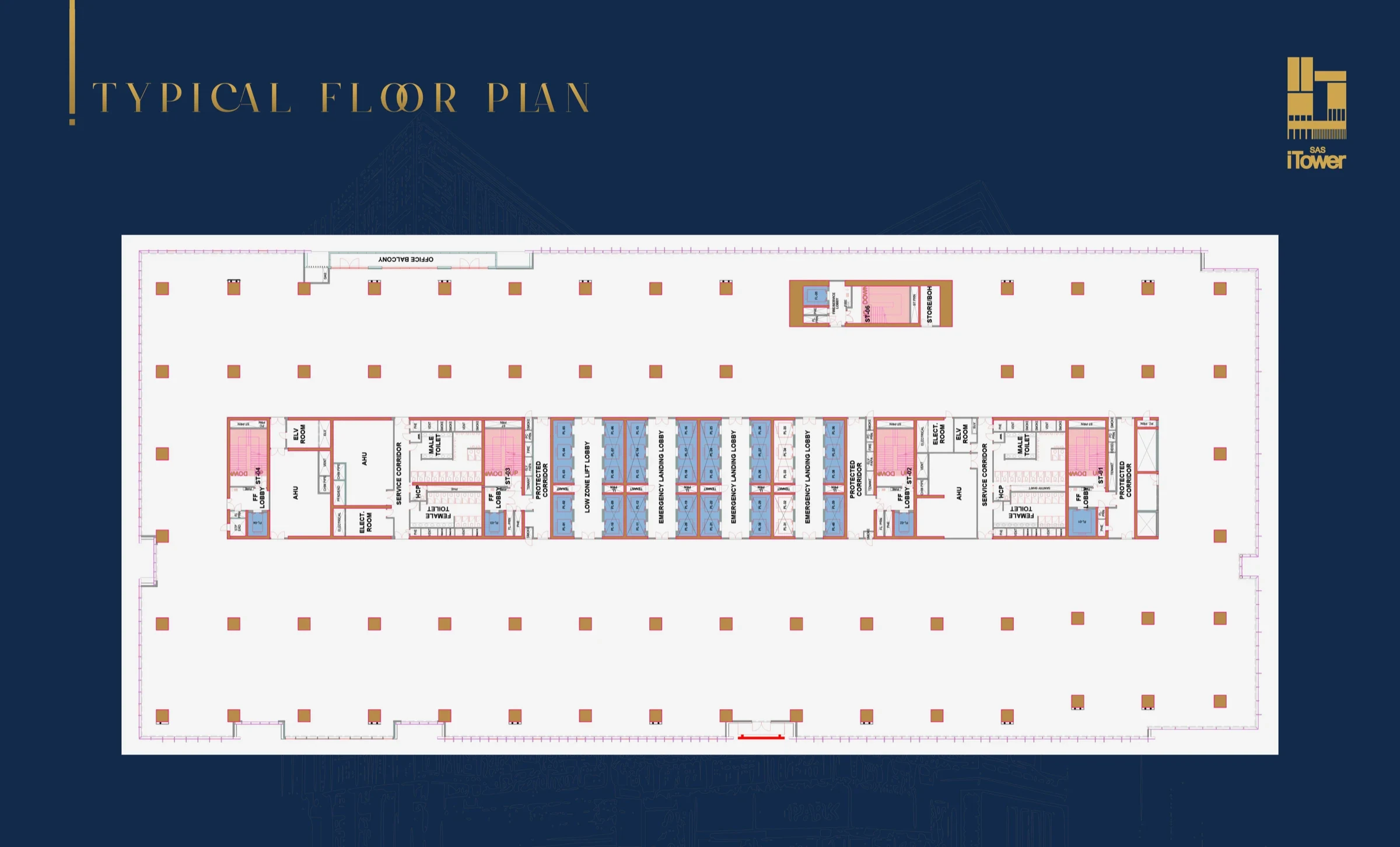 Tower A · Block 1 typical plate